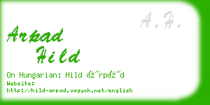 arpad hild business card